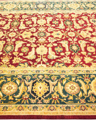 Traditional Mogul Red Wool Area Rug 6' 1" x 9' 4" - Solo Rugs