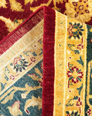 Traditional Mogul Red Wool Area Rug 6' 1" x 9' 4" - Solo Rugs