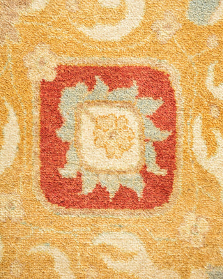 Traditional Mogul Ivory Wool Area Rug 6' 1" x 9' 1" - Solo Rugs