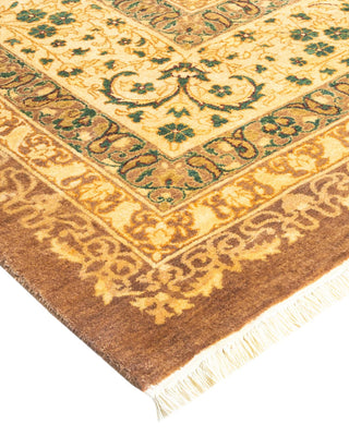 Traditional Mogul Brown Wool Area Rug 10' 3" x 14' 0" - Solo Rugs