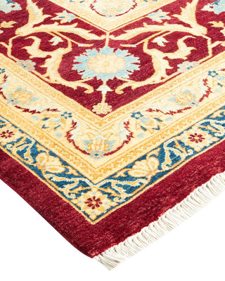 Traditional Mogul Red Wool Area Rug 9' 2" x 12' 1" - Solo Rugs
