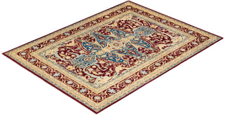 Traditional Mogul Red Wool Area Rug 9' 2" x 12' 1" - Solo Rugs