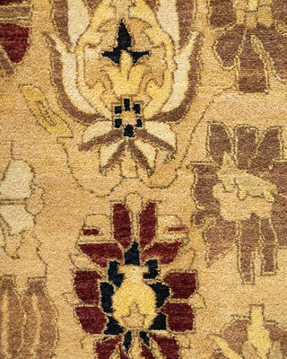 Traditional Mogul Ivory Wool Area Rug 9' 0" x 12' 3" - Solo Rugs