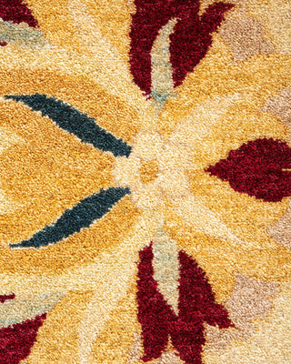 Traditional Mogul Ivory Wool Area Rug 9' 0" x 11' 10" - Solo Rugs