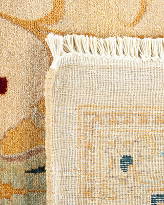 Traditional Mogul Ivory Wool Area Rug 9' 0" x 11' 10" - Solo Rugs