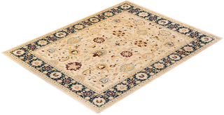 Traditional Mogul Ivory Wool Area Rug 9' 0" x 11' 10" - Solo Rugs