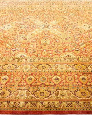 Traditional Mogul Orange Wool Area Rug 8' 4" x 10' 1" - Solo Rugs
