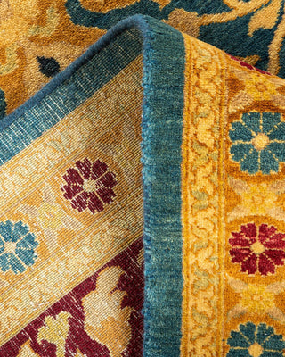 Traditional Mogul Blue Wool Area Rug 8' 3" x 9' 9" - Solo Rugs