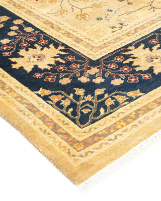 Traditional Mogul Ivory Wool Area Rug 8' 1" x 9' 9" - Solo Rugs