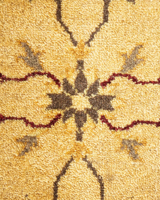 Traditional Mogul Ivory Wool Area Rug 8' 1" x 9' 9" - Solo Rugs