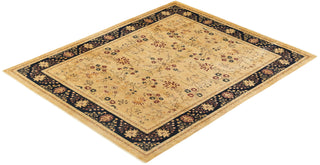Traditional Mogul Ivory Wool Area Rug 8' 1" x 9' 9" - Solo Rugs