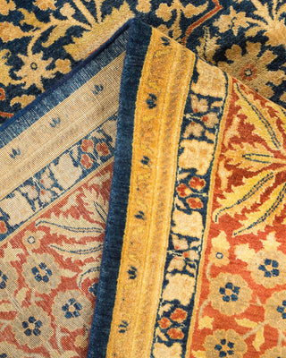 Traditional Mogul Blue Wool Area Rug 8' 1" x 10' 6" - Solo Rugs