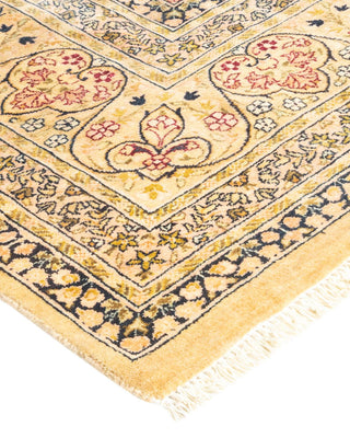 Traditional Mogul Ivory Wool Area Rug 7' 10" x 10' 1" - Solo Rugs