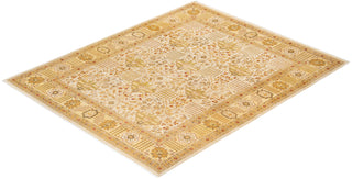 Traditional Mogul Ivory Wool Area Rug 8' 1" x 10' 1" - Solo Rugs