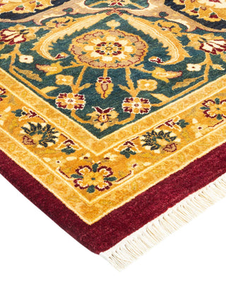 Traditional Mogul Red Wool Area Rug 8' 3" x 9' 10" - Solo Rugs