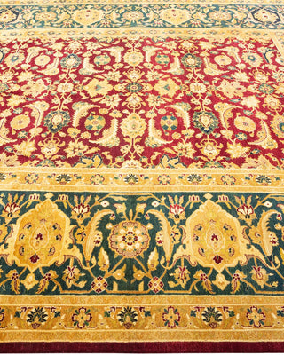 Traditional Mogul Red Wool Area Rug 8' 3" x 9' 10" - Solo Rugs