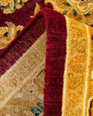 Traditional Mogul Red Wool Area Rug 8' 3" x 9' 10" - Solo Rugs