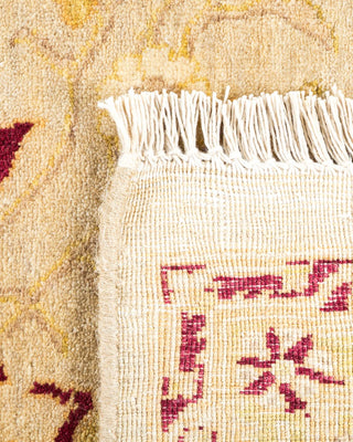 Traditional Mogul Ivory Wool Area Rug 6' 2" x 9' 0" - Solo Rugs