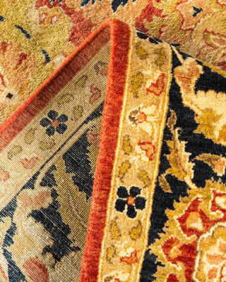 Traditional Mogul Orange Wool Area Rug 6' 2" x 8' 9" - Solo Rugs