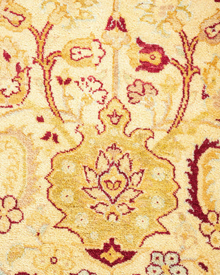 Traditional Mogul Ivory Wool Area Rug 6' 2" x 9' 3" - Solo Rugs