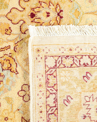 Traditional Mogul Ivory Wool Area Rug 6' 2" x 9' 3" - Solo Rugs
