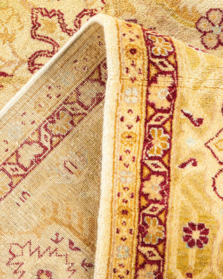Traditional Mogul Ivory Wool Area Rug 6' 2" x 9' 3" - Solo Rugs