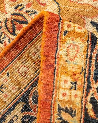 Traditional Mogul Orange Wool Area Rug 5' 10" x 8' 10" - Solo Rugs