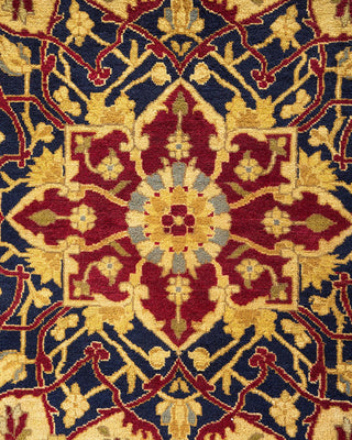 Traditional Mogul Orange Wool Area Rug 9' 2" x 11' 10" - Solo Rugs