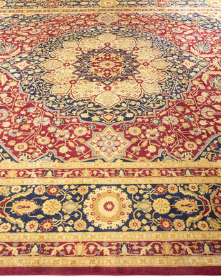 Traditional Mogul Orange Wool Area Rug 9' 2" x 11' 10" - Solo Rugs