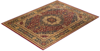 Traditional Mogul Orange Wool Area Rug 9' 2" x 11' 10" - Solo Rugs