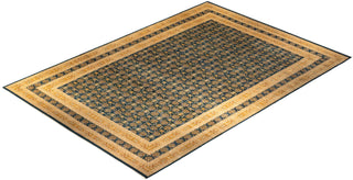 Traditional Mogul Green Wool Area Rug 12' 4" x 17' 10" - Solo Rugs