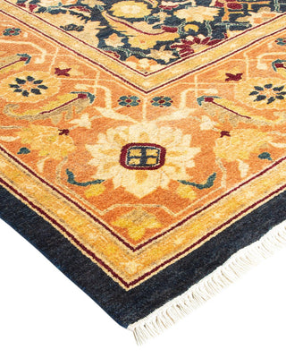 Traditional Mogul Blue Wool Area Rug 9' 3" x 11' 10" - Solo Rugs