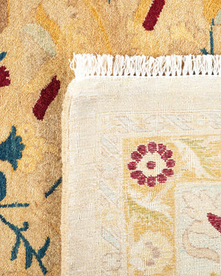 Traditional Mogul Ivory Wool Area Rug 9' 1" x 12' 1" - Solo Rugs