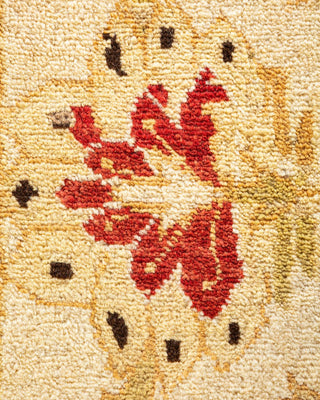 Traditional Mogul Brown Wool Area Rug 9' 1" x 12' 0" - Solo Rugs