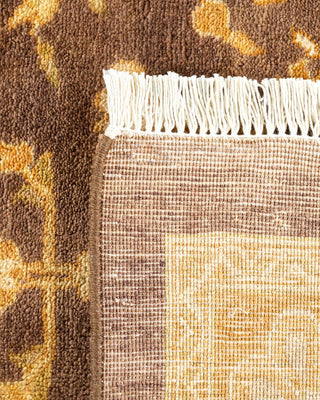 Traditional Mogul Brown Wool Area Rug 9' 1" x 12' 0" - Solo Rugs