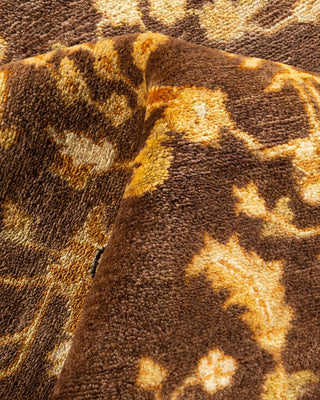 Traditional Mogul Brown Wool Area Rug 9' 1" x 12' 0" - Solo Rugs
