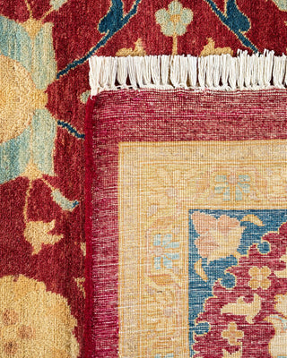 Traditional Mogul Red Wool Area Rug 9' 1" x 11' 10" - Solo Rugs