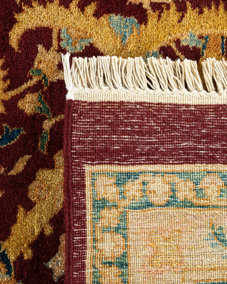 Traditional Mogul Red Wool Area Rug 9' 1" x 11' 9" - Solo Rugs