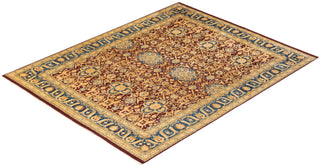 Traditional Mogul Red Wool Area Rug 9' 1" x 11' 9" - Solo Rugs