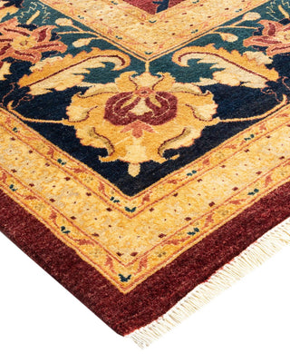 Traditional Mogul Red Wool Area Rug 9' 0" x 11' 10" - Solo Rugs