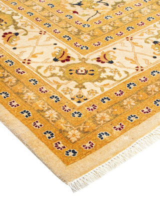 Traditional Mogul Ivory Wool Area Rug 8' 2" x 10' 3" - Solo Rugs