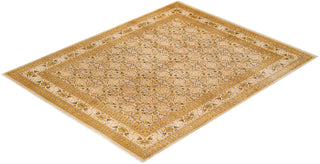 Traditional Mogul Ivory Wool Area Rug 8' 2" x 10' 3" - Solo Rugs
