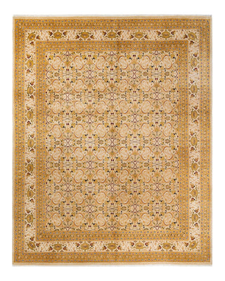 Traditional Mogul Ivory Wool Area Rug 8' 2" x 10' 3" - Solo Rugs