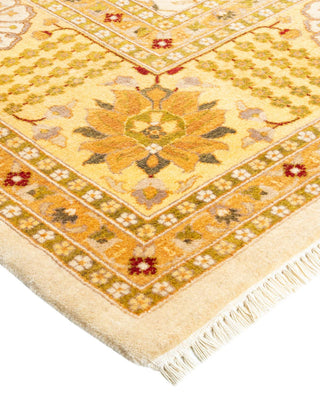 Traditional Mogul Ivory Wool Area Rug 8' 1" x 10' 2" - Solo Rugs