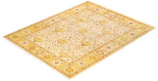 Traditional Mogul Ivory Wool Area Rug 8' 1" x 10' 2" - Solo Rugs