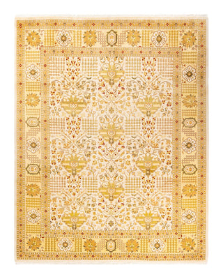 Traditional Mogul Ivory Wool Area Rug 8' 1" x 10' 2" - Solo Rugs