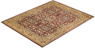 Traditional Mogul Red Wool Area Rug 8' 1" x 10' 3" - Solo Rugs