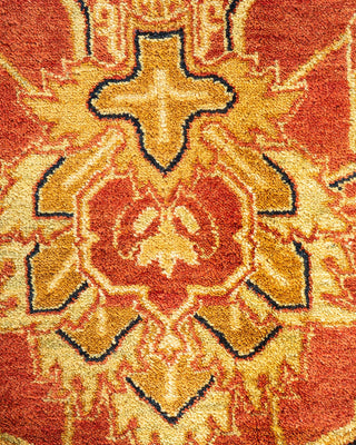 Traditional Mogul Orange Wool Area Rug 8' 2" x 9' 10" - Solo Rugs