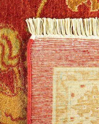Traditional Mogul Orange Wool Area Rug 8' 2" x 9' 10" - Solo Rugs