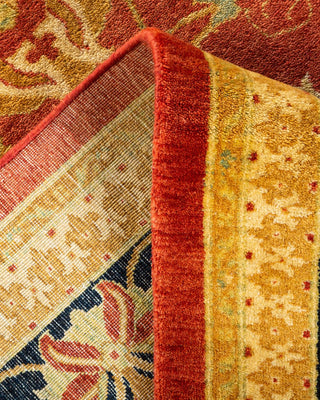 Traditional Mogul Orange Wool Area Rug 8' 2" x 9' 10" - Solo Rugs